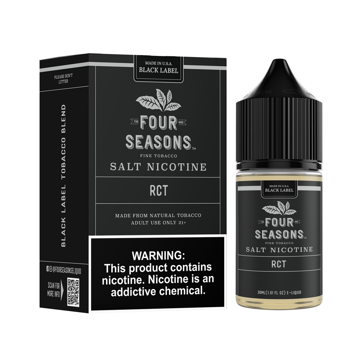 Four Seasons Black Label Salt 30ml