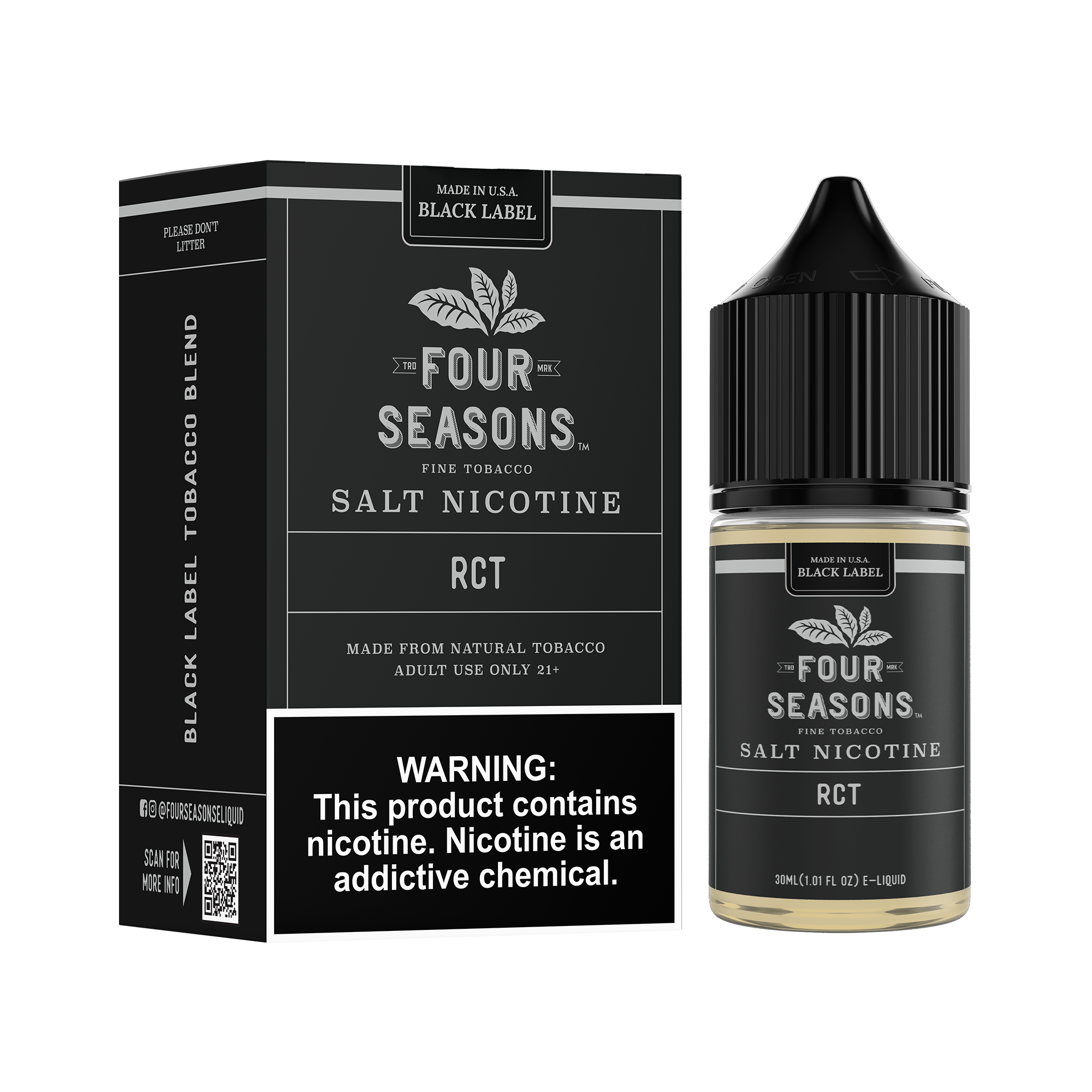 Four Seasons Black Label Salt 30ml - VDX Distro, Inc Four Seasons Black Label Salt 30ml - VDX Distro, Inc